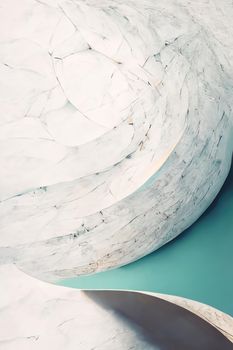 Abstract minimal background with interesting shape stones, 3d illustration