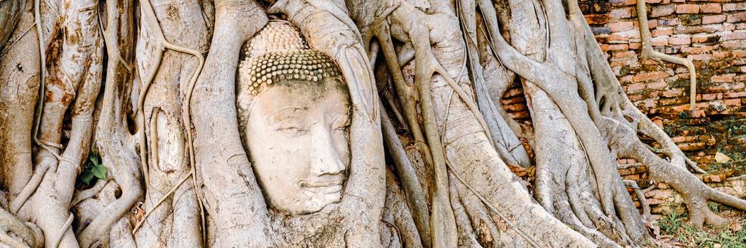 Ayutthaya, Thailand at Wat Mahathat, Temple stupa pagoda in the morning Ayyuthaya Thailand.