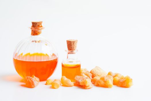 Frankincense or olibanum aromatic resin used in incense and perfumes.