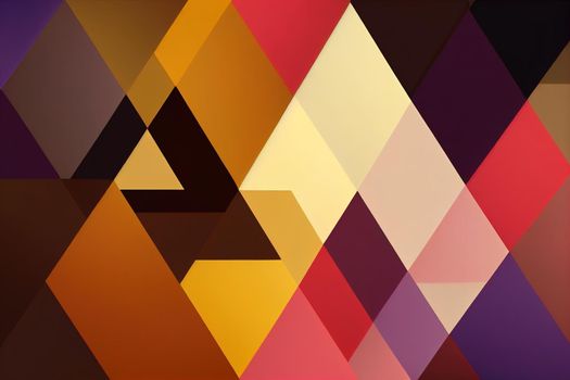 Abstract geometric style brown background Autumn colored business background Raster illustration Red, brown, purple colors Simple polygon background , anime style