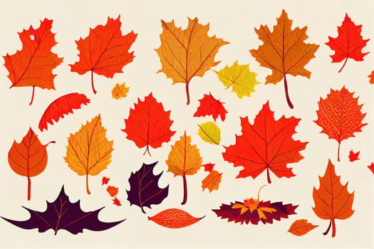 Autumn composition Pattern made of autumn leaves, acorn, pine cones Flat lay, top view , anime style