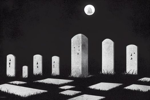 Halloween Elements and Objects for Design Projects. tombstones for Halloween. Ancient RIP. Grave on a dark background