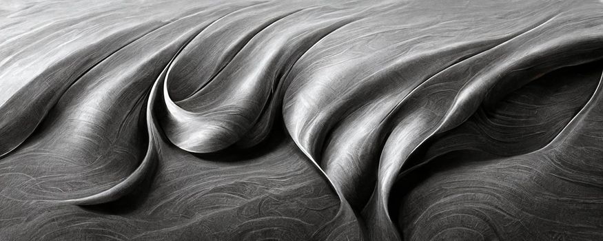 background from abstract waves of graphite color.