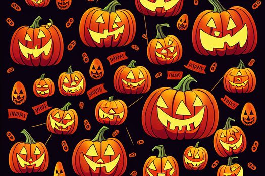 Halloween with my Gnomes. Halloween Design. Lettering Illustration.