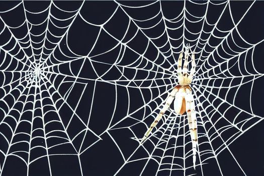 Spider web for cards and background for Halloween. 2d