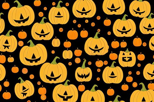 Set of Pumpkins in black sunglasses on white background The main symbol of the holiday Happy Halloween Hipster orange pumpkins with smile for the holiday Halloween illustration, Anime Style