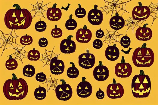 Happy Halloween Raster lettering. Holiday lettering for banner. Happy Halloween poster, greeting card, party invitation. Raster illustration.