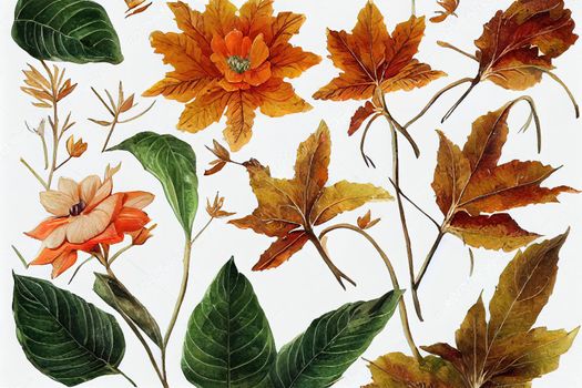 Botanical illustration hand drawn by watercolor Isolated on white background Autumn, Thanksgiving, Halloween composition for decorating greeting cards, invitation Pumpkins, flowers, dried plants , ani