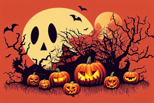 Halloween T Shirt Design. Halloween Raster Graphic. Halloween T Shirt illustration. Beautiful and eye catching Halloween Raster