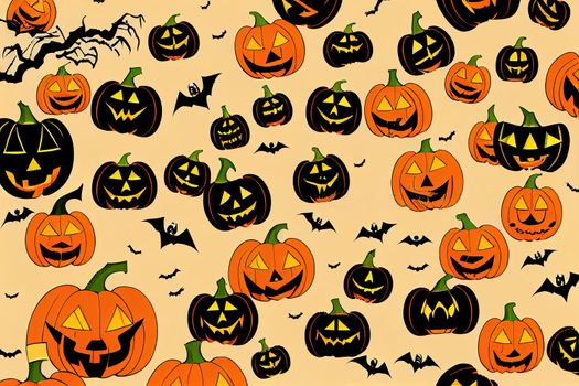 Happy Halloween sale banners or party invitation background.Raster illustration .calligraphy of halloween