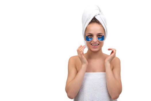 woman skin care concept after shower.