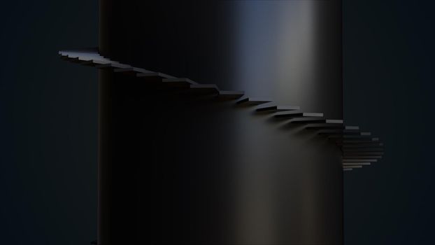 Spiral stairs. Computer generated 3d render