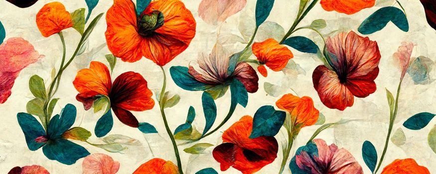 abstract flower illustration, creative flower background.