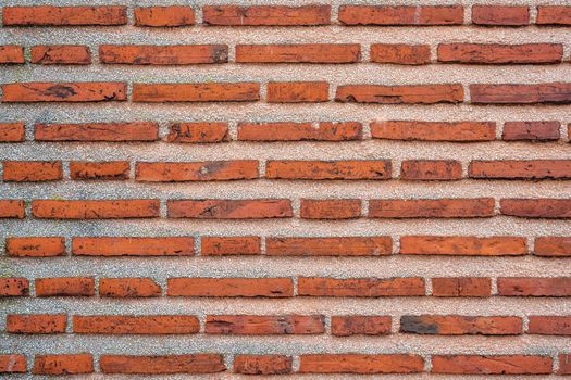 Background from a wall made of red clinker bricks