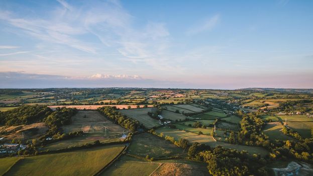 Aerial view of England Countryside. High quality photo
