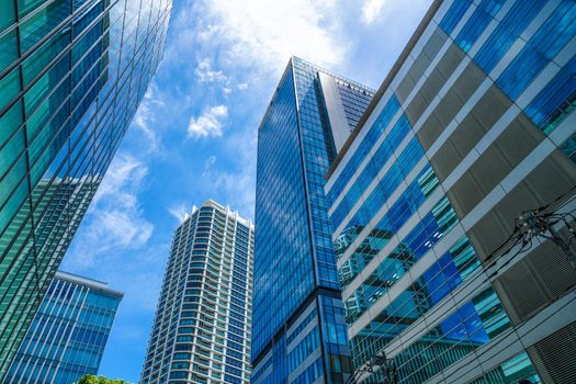 Building of Minato Mirai and Minato Mirai. Shooting Location: Yokohama-city kanagawa prefecture