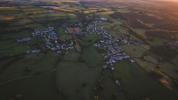 Aerial view of England Countryside. High quality photo