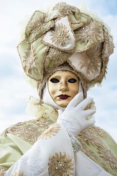 VENICE, ITALY - Febrary 19 2020: The masks of the Venice carnival 2020