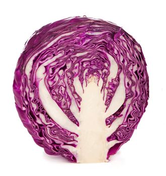 red cabbage on a white background