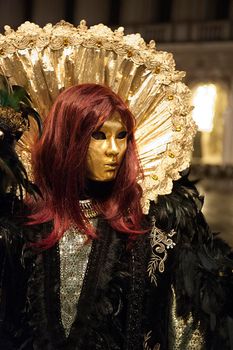 VENICE, ITALY - Febrary 19 2020: The masks of the Venice carnival 2020