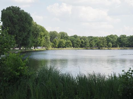 The Kleiner Dutzendteich lake in Nuernberg, Germany