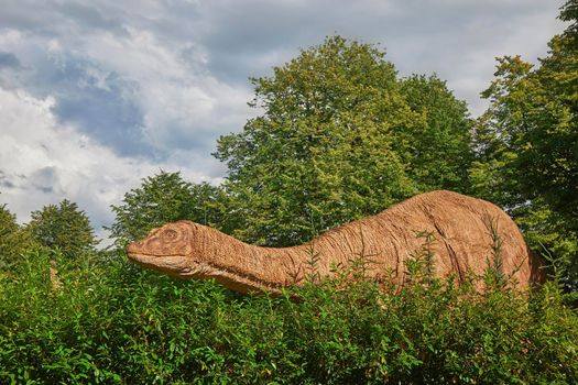 Giant Brontosaurus at Danish zoo looks like a real one.