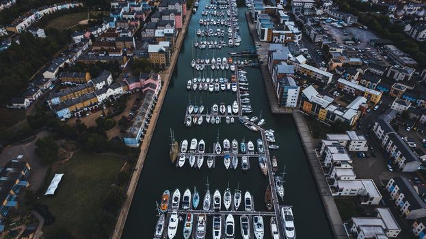 Aerial view of Marina . High quality photo