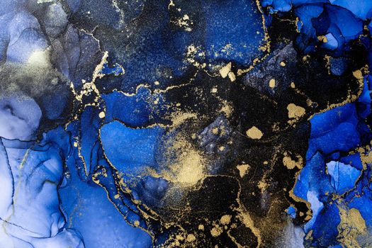 Marble ink abstract art from exquisite original painting for abstract background . Painting was painted on high quality paper texture to create smooth marble background pattern of ombre alcohol ink .