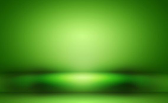 Green gradient abstract background empty room with space for your text and picture