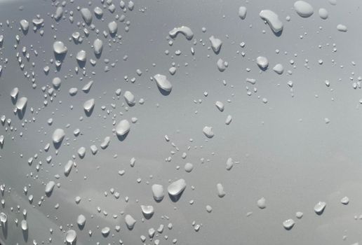 Water droplets perspective through white color surface good for multimedia content backgrounds, fresh dew