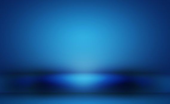 Abstract Luxury gradient Blue background. Smooth Dark blue with Black vignette Studio Banner