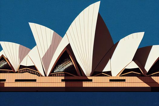 Sydney Australia Front view of Sydney Opera house an iconic landmark in New South Wales Australia