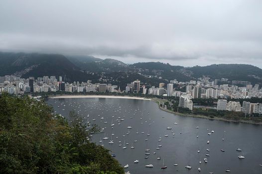 Panoramic view of Rio de Janeiro with playa Vermelha