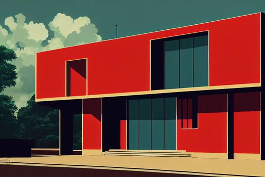 Red pin on Paramaribo capital of Suriname Copy space available , style U1 1