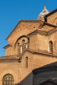 Details of Basilica di San Vitale, one of the most important examples of early Christian Byzantine art in western Europe,built in 547, Ravenna, Emilia-Romagna, Italy