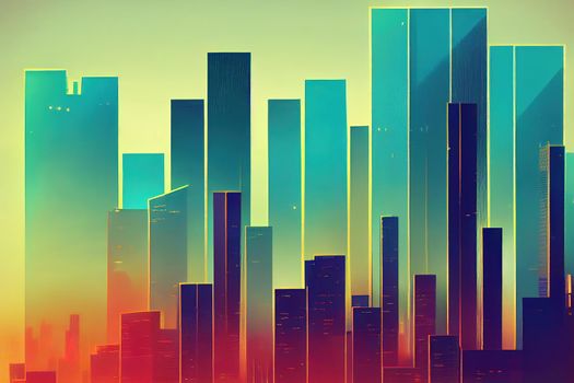 Skyscrapers with glass facade Modern buildings in Paris business district Concepts of economics financial future Copy space for text Dynamic composition Toned , style U1 1