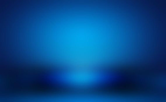 Abstract Luxury gradient Blue background. Smooth Dark blue with Black vignette Studio Banner