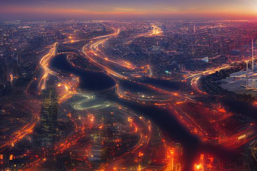 Moscow City skyline Moscow International Business Centre at day time with Moskva river in foreground High resolution Panorama , style U1 1