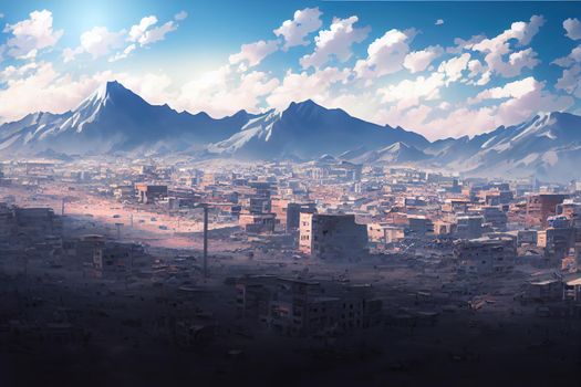 View on the city of Kabul Afghanistan , style U1 1