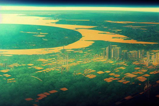 Aerial view of Owerri the capital city of Imo State , style U1 1
