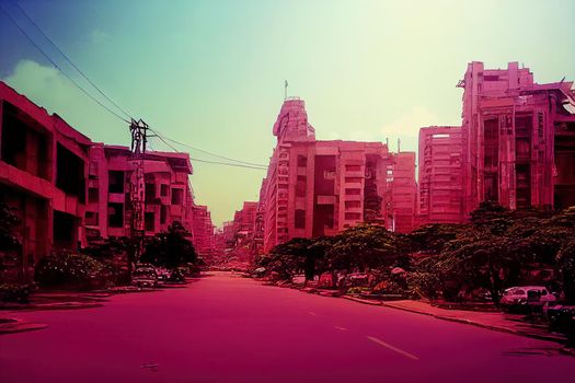 Cartoon style Nairobi Kenya June 0 Attractions of the country View of central part of the city , style U1 1