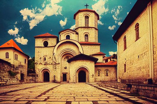Cetinje Monastery Cetinje is a city and Old Royal Capital of Montenegro , style U1 1