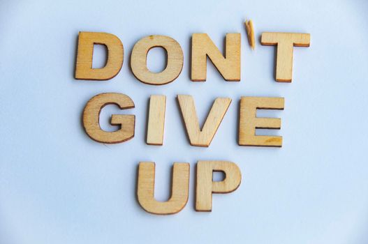 Do do give up text on white background.