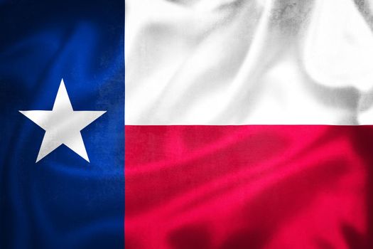 Grunge 3D illustration of Texas state of USA flag, concept of Texas 