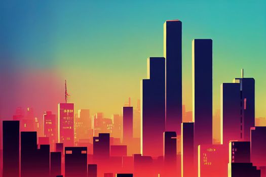 anime style, Business connection and capital city , Anime style