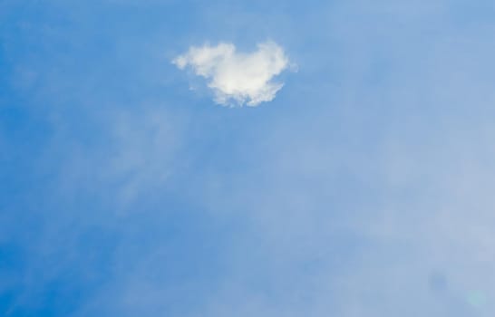 Panorama blue sky background with tiny white clouds nauture background