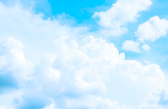 white clouds on Cloudy blue sky abstract nature  background