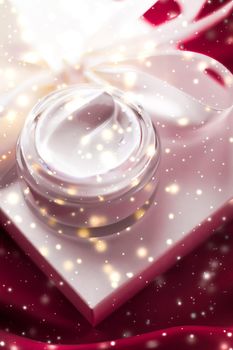 Winter cosmetics, luxe body care and Christmas gift concept - Magic face cream as beauty skin moisturizer, luxury spa cosmetic and natural clean skincare product as holiday present