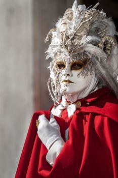 VENICE, ITALY - Febrary 23 2019: The masks of the Venice carnival 2019
