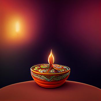 Happy diwali indian festival background with candles